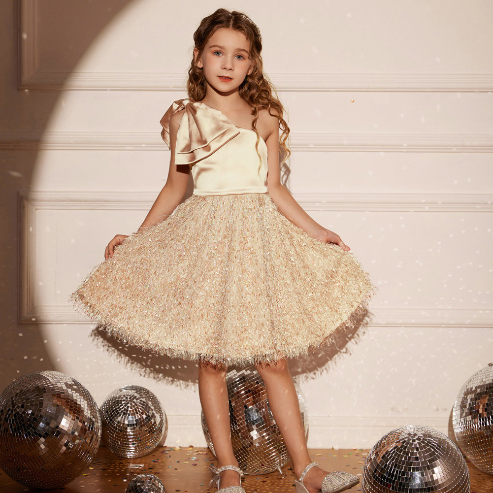 Family Savvy A-Line Textured Above-the-Knee Dress