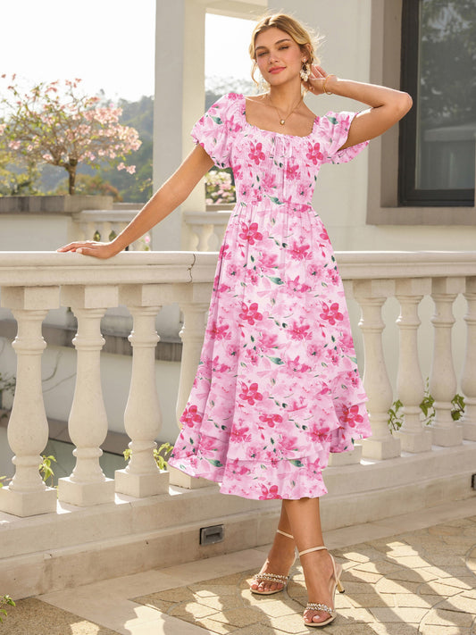 grace karin pink dress NWT GRACE KARIN Women's Tweed Pink Dress Short Sleeve SZ 14