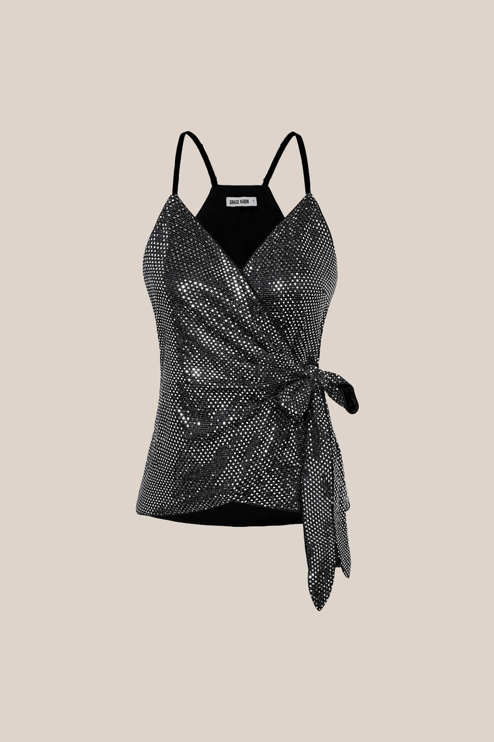 GRACE KARIN Womens V Neck Strappy Tank Tops Loose Casual Sleeveless...