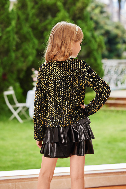 GRACE KARIN Sequined Party Shrug Little Girls Long Sleeve Open Front BoleroWarm Tips:measurements such as height are a better guide than age in choosing the correct size. TagSize USSize Fit Age Fit Height Garment Data Chest Back Length Sleeve Length cm fe