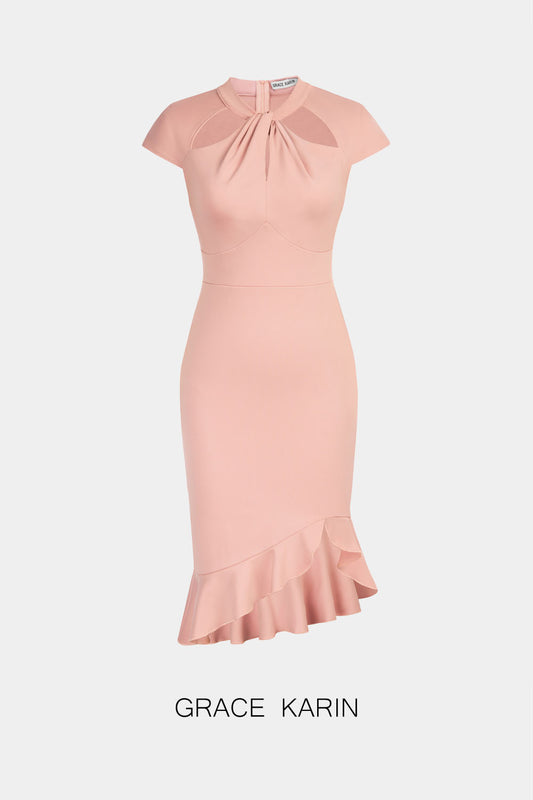 【$19.99 Flash Sale!】GRACE KARIN Irregular Mermaid Hem Hollowed-out Bodycon DressPlease check the measurements below and choose the right size. Size US UK DE Unit Fit Bust Fit Waist Fit Hips Back Length S 4~6 8~10 34~36 cm 86.5~89 66~68.5 93~95.5 105 inch