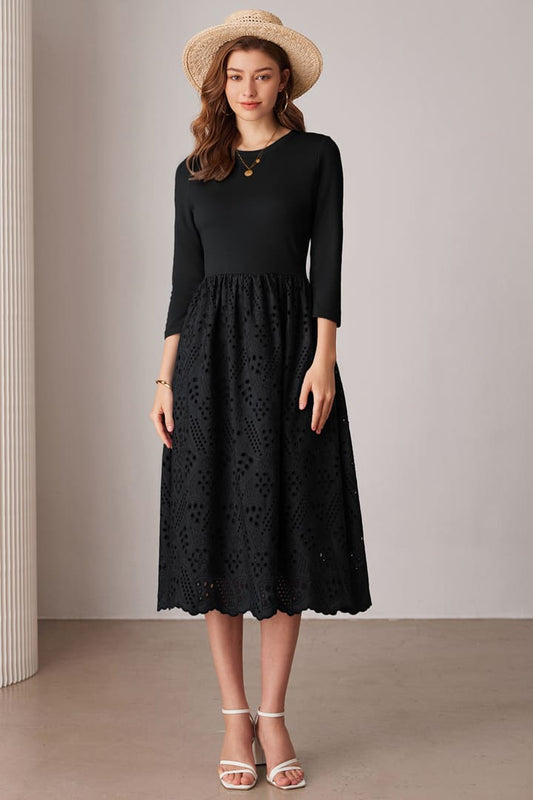 GRACE KARIN Elegante midi-jurk voor dames, knielange wikkeljurk 3/4 mouwen, boleroshrug voor bruiloftsgasten, Donkerblauw, S GRACE KARIN Elegante midi-jurk voor dames, knielange wikkeljurk 3/4 mouwen, boleroshrug voor bruiloftsgasten, Donkerblauw, S