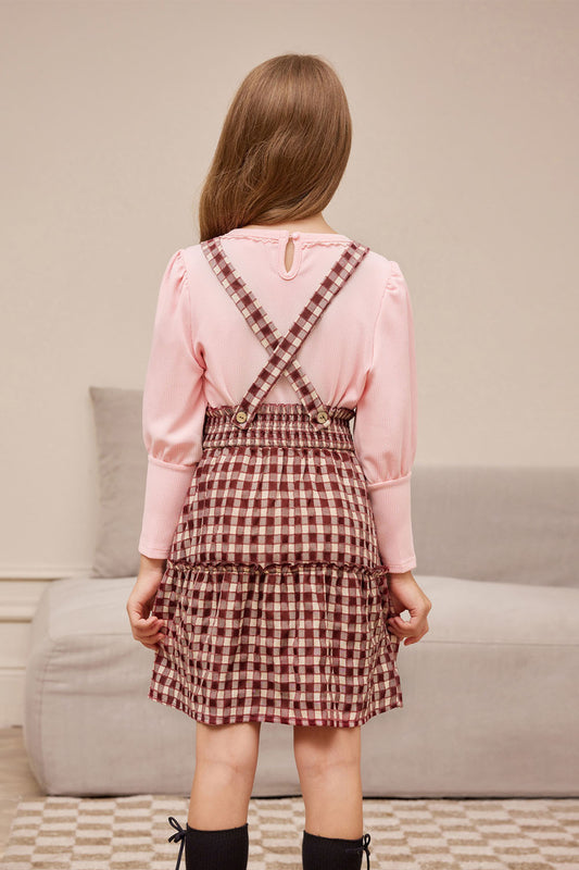 【$19.99 Flash Sale!】Grace Karin Kids Smocked Waist Suspender Skirt Little Girls Plaided Tiered A-Line SkirtWarm Tips:measurements such as height are a better guide than age in choosing the correct size. TagSize USSize Fit Age Fit Height Garment Data Waist