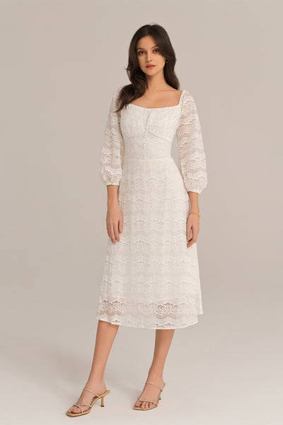 Hakoba White Embroidered Dress With Sleeves Blue Floral Midi Dress Forever  21 White Dress With Flowers