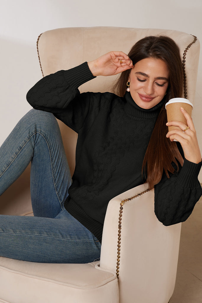 GRACE KARIN Side Slit Turtleneck High-Low Pullover Sweater​Please check the measurements below and choose the right size. Size(cm) US UK DE ​Recommended Body size Garment Measurement Bust Waist Back Length Sleeve Length S 4~6 8~10 34~36 85~90 68~73 65 66.