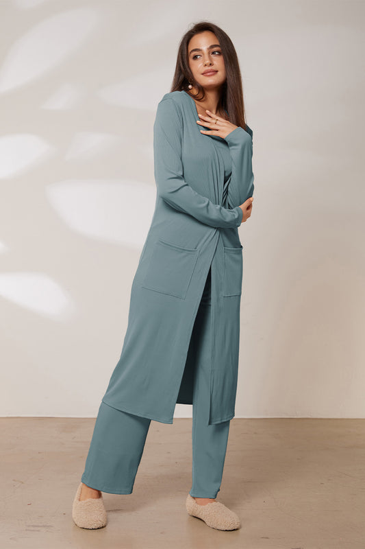 Grace Karin Women 3pcs Set Casual Outfits Mid-Calf Length Cover-up+Tank Top+PantsPlease check the measurements below and choose the right . Size US UK DE Unit Fit Bust Fit Waist Fit Hips Back Length Sleeve Length Outseam Length Inseam Length S 4~6 8~10 34