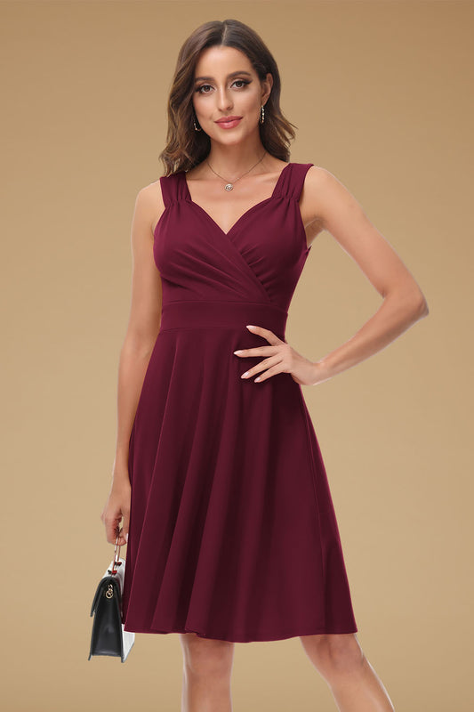 GRACE KARIN Sleeveless V-Neck Flared A-Line DressPlease check the measurements below and choose the right size. Size US UK DE Unit Fit Bust Fit Waist Length XS 0~2 4~6 30~32 cm 81.5~84 61~63.5 97 inch 32~33 24~25 38.0 S 4~6 8~10 34~36 cm 86.5~89 66~68.5 9