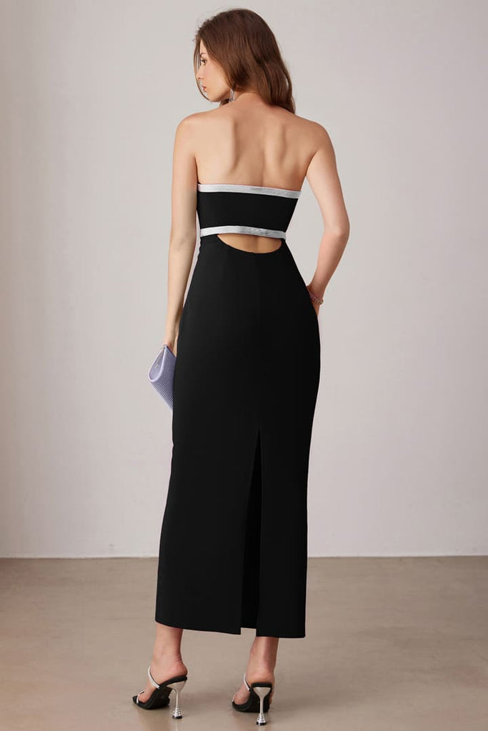Strapless Tube Backless Cocktail Bodycon Party Maxi Dresses