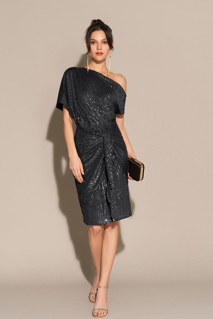  GRACE KARIN Women's Sequin Dress Petite Wear to Cocktial Party  Long Sleeve Pencil Dress Atrovirens XS : Clothing, Shoes & Jewelry