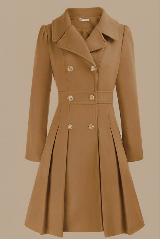 GRACE KARIN White Pea Coats for Women Lapel Double-Breasted A Line GRACE KARIN White Pea Coats for Women Lapel Double-Breasted A Line