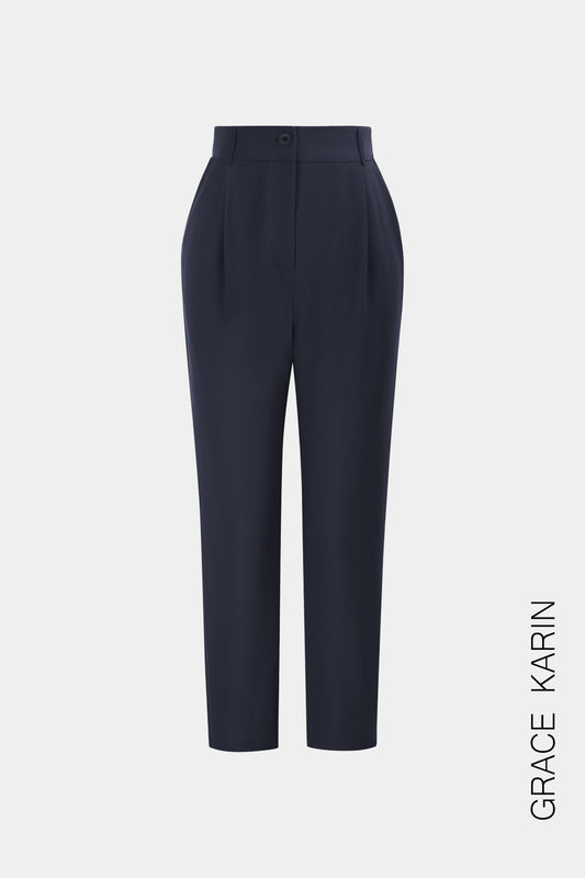 GRACE KARIN High Waist Ankle Pants OL Solid Color Elastic Waist Work PantsPlease check the measurements below and choose the right one. Size Fit Waist Fit Hips OutseamLength InseamLength S cm 66~68.5 93~95.5 97 68.0 inch 26~27 36.5~37.5 38.2 26.8 M cm 71~